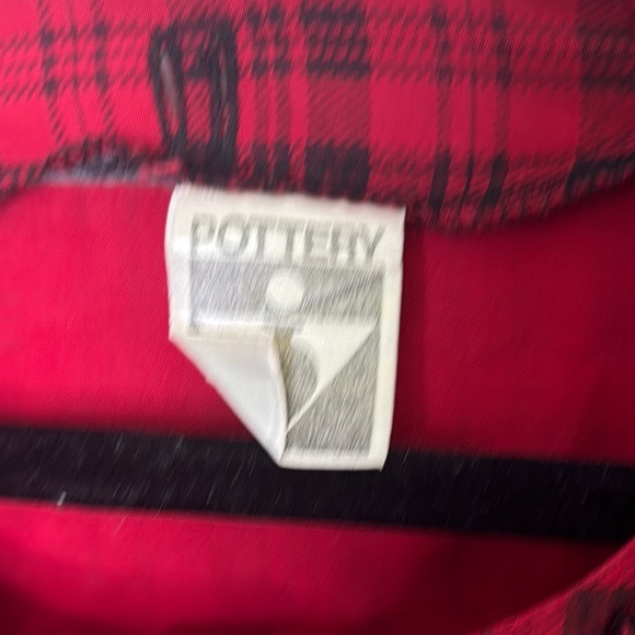 Pottery Vintage Croppwd Red Plaid Women's Jacket - Picture 2 of 11